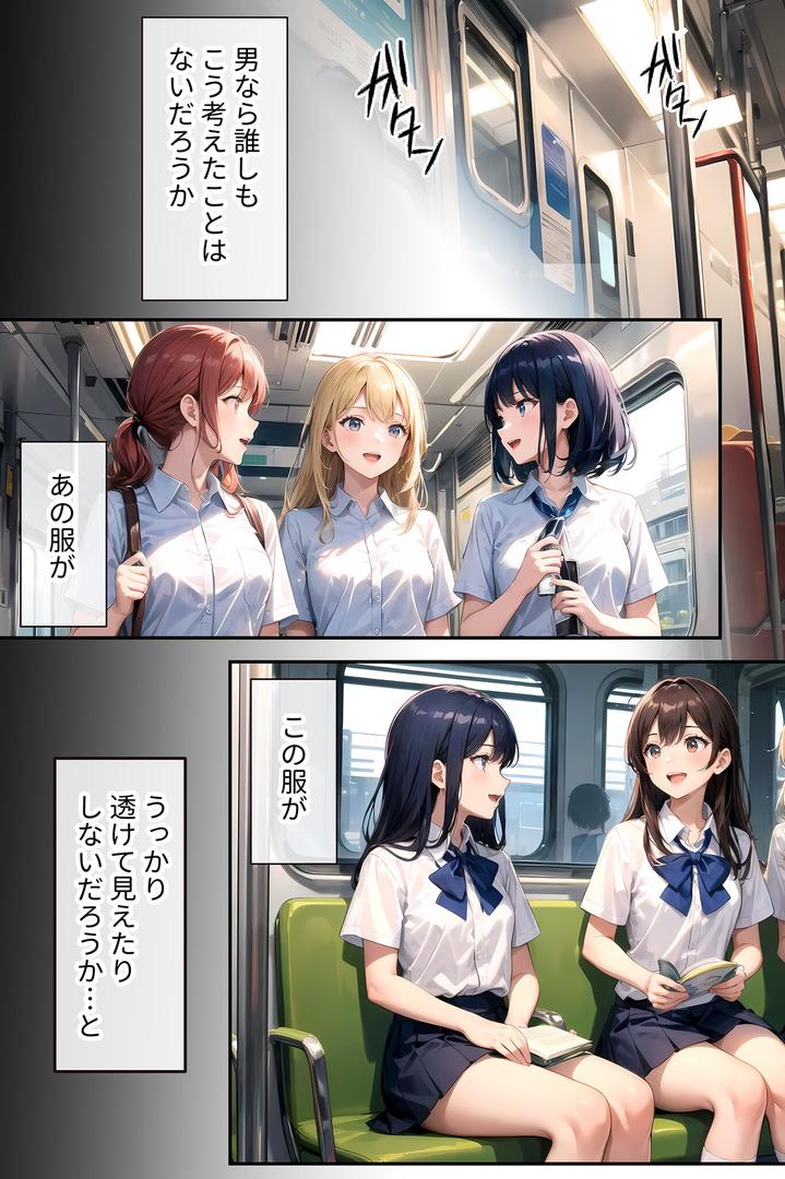 【エロ漫画】陰キャの僕、透視の力を手に入れる。第一話 〜狙いはギャルと優等×〜 モザイク版（ラビットフット）【s594allud00196】