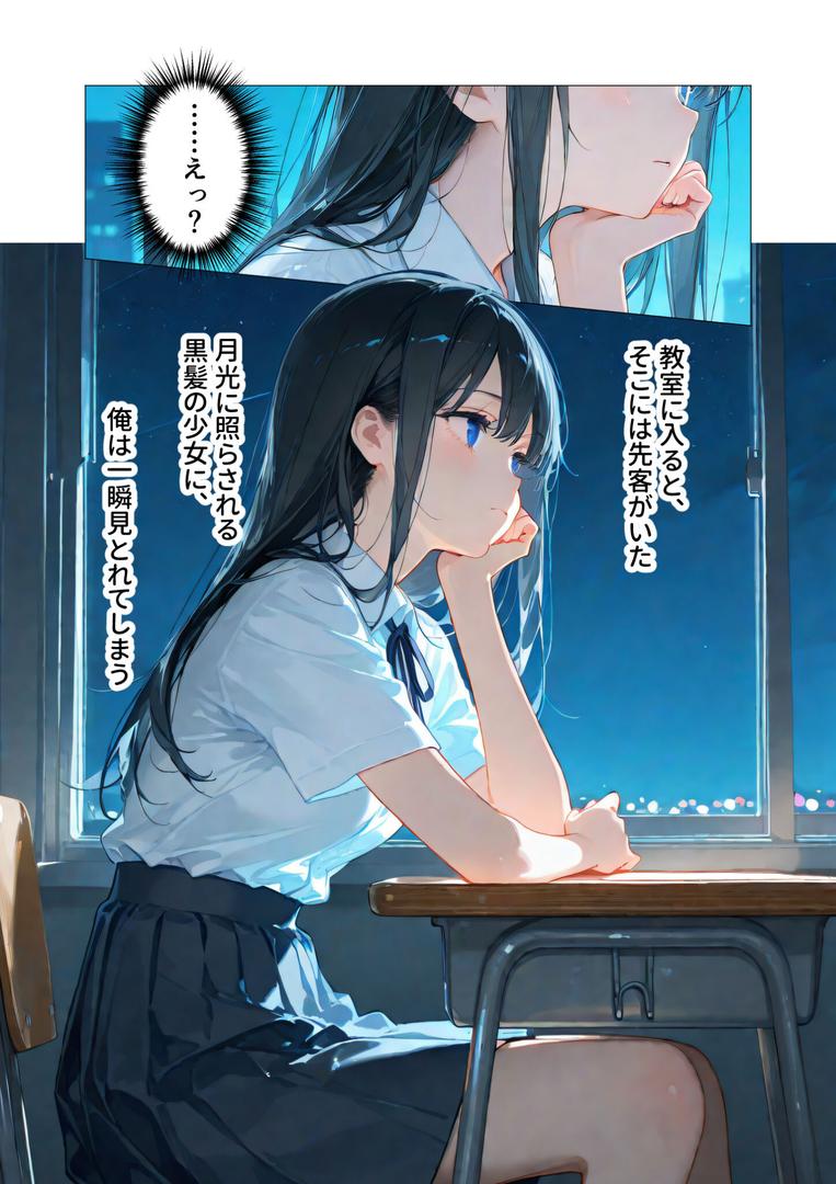 【エロ漫画】月の女神は僕だけに微笑む 第1話 〜眠らない教室で始まる僕らの関係〜 モザイク版（ラビットフット）【s594allud01493】
