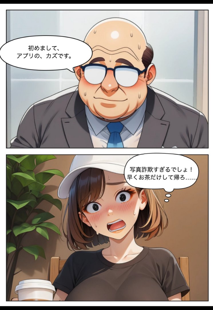 【エロ漫画】パパ活女子・中谷紬(24)がキモおじのデカチンに沼るまでの話。【棒消し修正版】(れっさーぱんだ。)【s886atrlw01361】 パパ活女子・中谷紬(24)がキモおじのデカチンに沼るまでの話。【棒消し修正版】|れっさーぱんだ。|エロ漫画 4ページ目