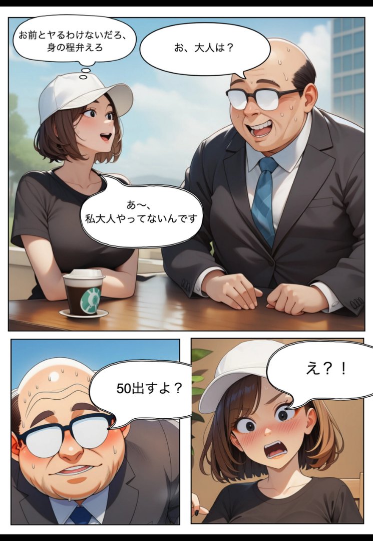 【エロ漫画】パパ活女子・中谷紬(24)がキモおじのデカチンに沼るまでの話。【棒消し修正版】(れっさーぱんだ。)【s886atrlw01361】 パパ活女子・中谷紬(24)がキモおじのデカチンに沼るまでの話。【棒消し修正版】|れっさーぱんだ。|エロ漫画 5ページ目