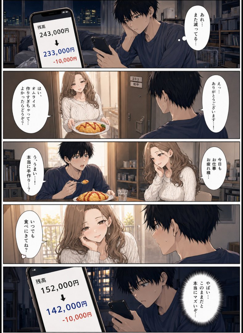 押すたび、1万円消えるボタン…その度に隣の人妻が誘惑してくる。【モザイク版】｜かわいいラボ｜エロ漫画 9ページ目