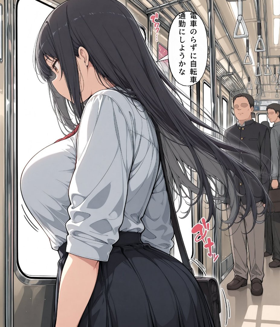 真面目な女子校生が朝の満員電車で執拗に痴●された話【モザイク版】｜かわいいラボ｜エロ漫画 5ページ目