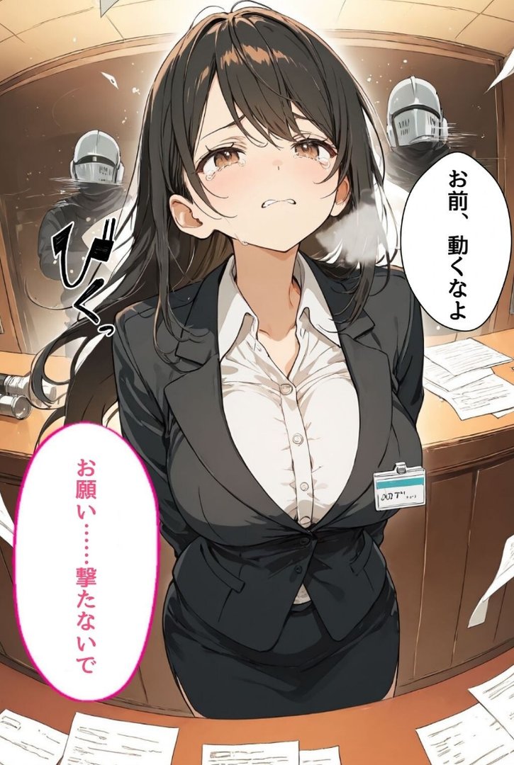 スーツ姿の美人OLが強盗の凶器よりチ○ポに屈服…完全メス落ち【モザイク版】｜かわいいラボ｜エロ漫画 9ページ目