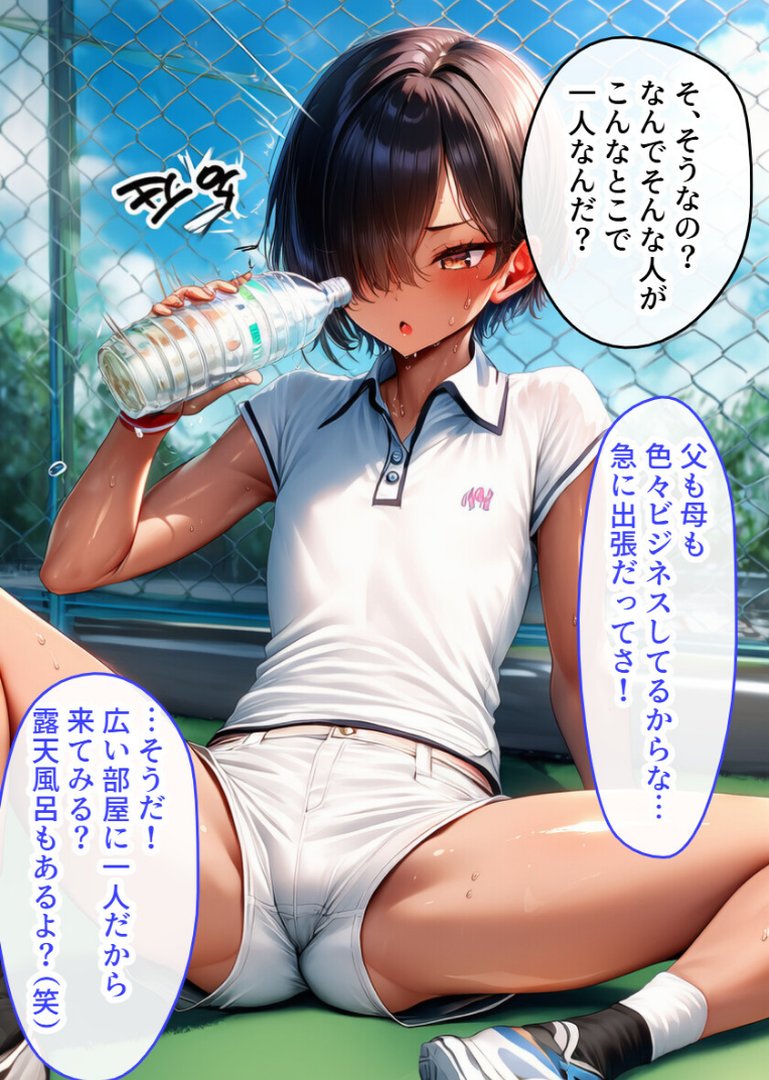 【エロ漫画】生意気なテニス部美男子が実は巨乳のボーイッシュ少女だったので中出しSEXしたら相性良すぎた【モザイク版】(黒糖サムライ)【s886atrlw01391】 生意気なテニス部美男子が実は巨乳のボーイッシュ少女だったので中出しSEXしたら相性良すぎた【モザイク版】|黒糖サムライ|エロ漫画 8ページ目