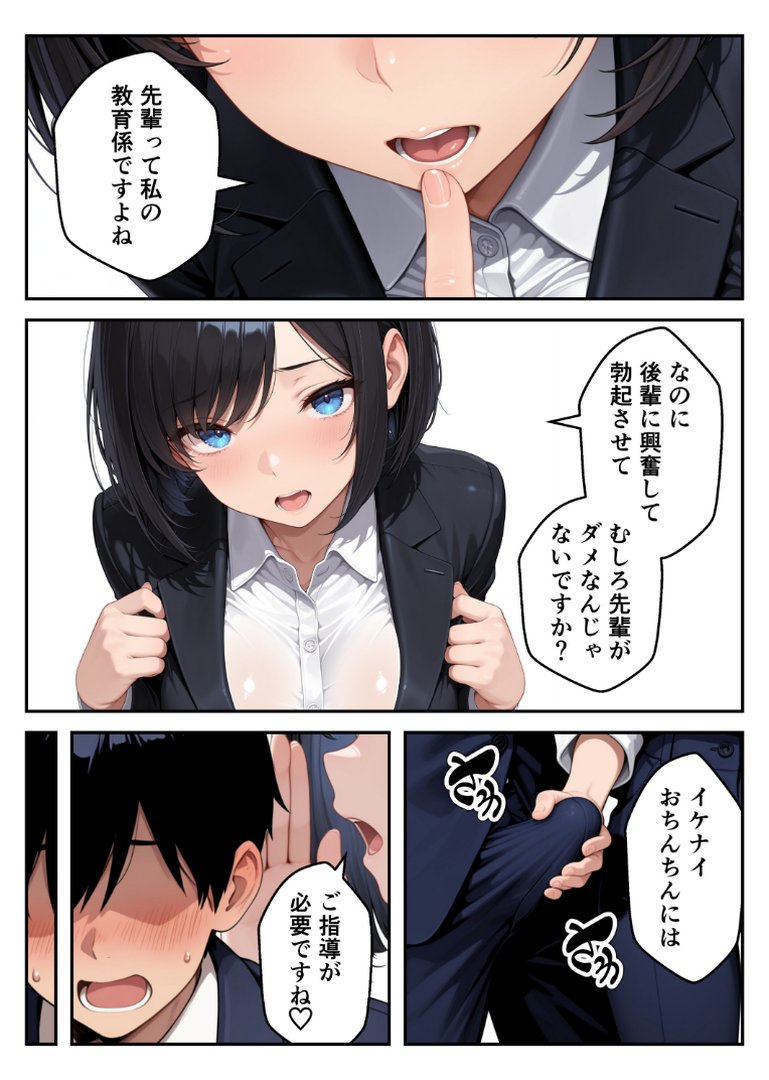【エロ漫画】見た目120点の後輩新卒OLを教育するはずが逆に射精管理された【モザイク版】(あふれだすにじる)【s886atrlw01396】 見た目120点の後輩新卒OLを教育するはずが逆に射精管理された【モザイク版】|あふれだすにじる|エロ漫画 9ページ目