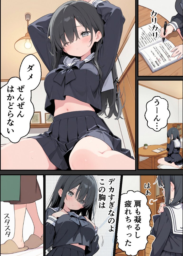 父親のいない地味な娘とオジサン家庭教師【モザイク版】｜ルスタ｜エロ漫画 2ページ目