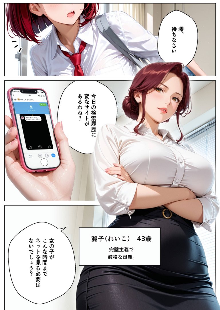 【エロ漫画】家族乗っ取り計画 〜厳格母を完全支配し家族を乗っ取ってみた〜【モザイク版】(オナット製造)【s886atrlw01519】 家族乗っ取り計画 〜厳格母を完全支配し家族を乗っ取ってみた〜【モザイク版】|オナット製造|エロ漫画 1ページ目