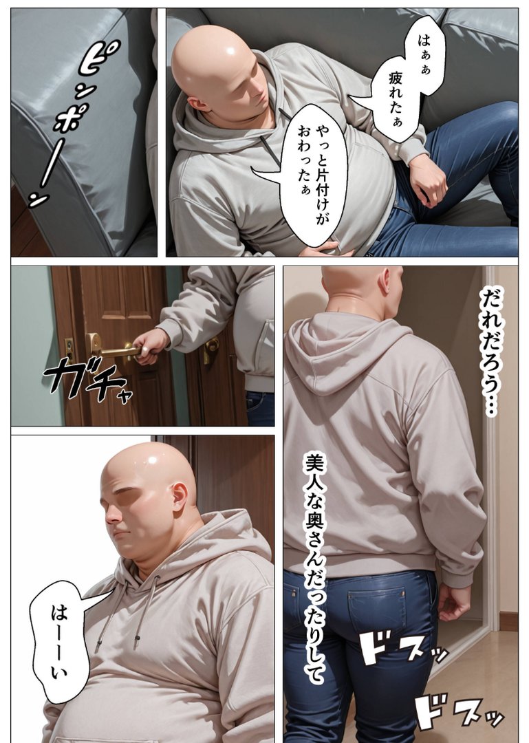 俺のアパートはチンポの長さで序列が決まる世界【モザイク版】｜オナット製造｜エロ漫画 1ページ目