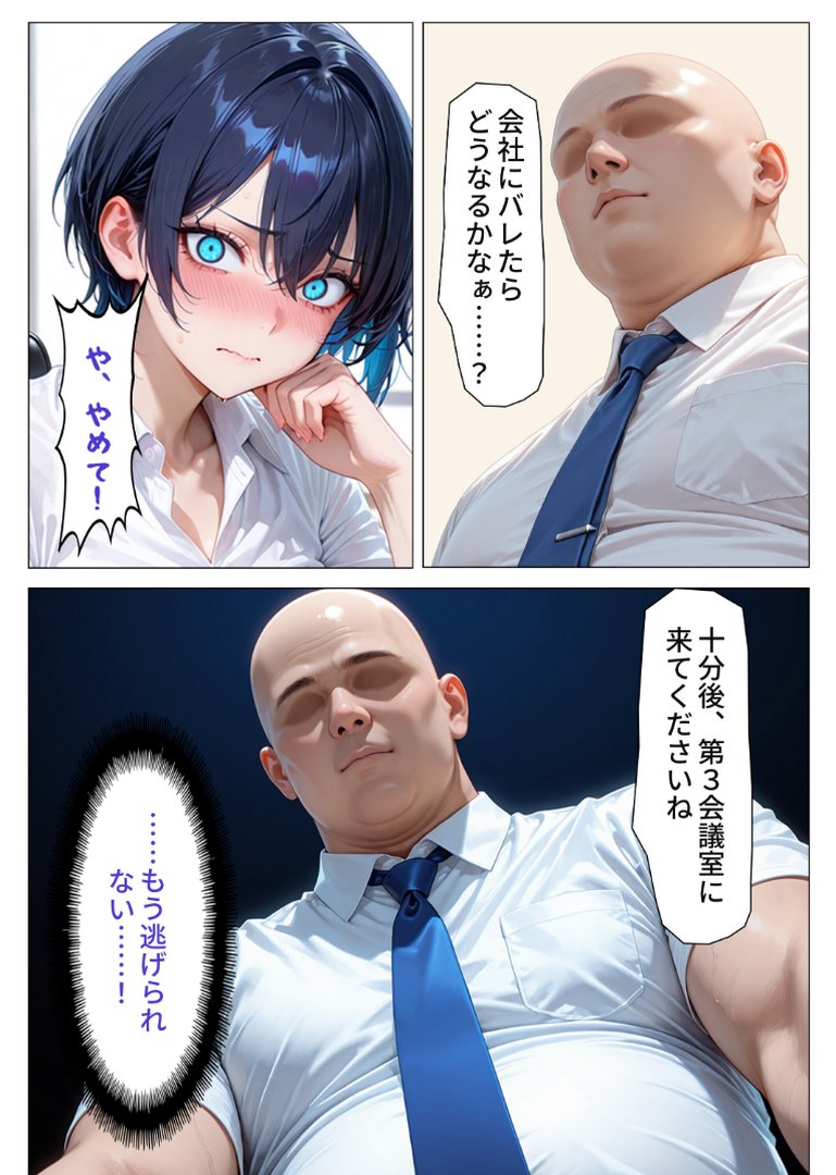 デリヘル呼んだら性悪上司が来た【社内調教編】【モザイク版】｜オナット製造｜エロ漫画 4ページ目
