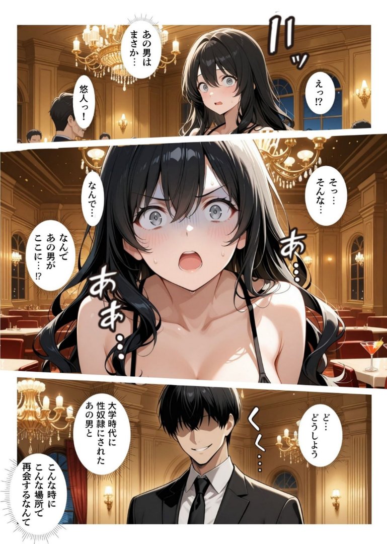 再会チンポケース 〜元奴●の巨乳美女を脅して再びマゾメス肉オナホに堕とす〜【棒消し修正版】｜ブルートラブル｜エロ漫画 2ページ目