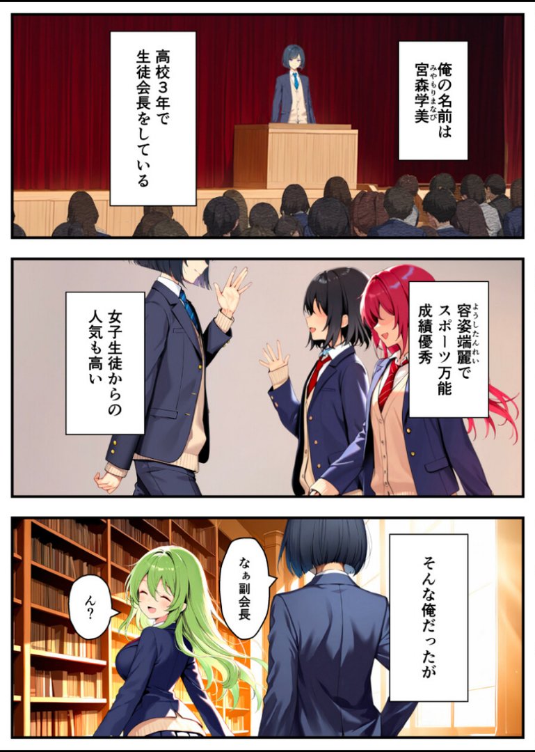 【エロ漫画】好きな子にフラれて女体化させられた生徒会長がマチアプで出会った同級生にメス堕ちする話【白抜き修正版】(悪魔ほろほろ)【s886atrlw01571】 好きな子にフラれて女体化させられた生徒会長がマチアプで出会った同級生にメス堕ちする話【白抜き修正版】|悪魔ほろほろ|エロ漫画 2ページ目