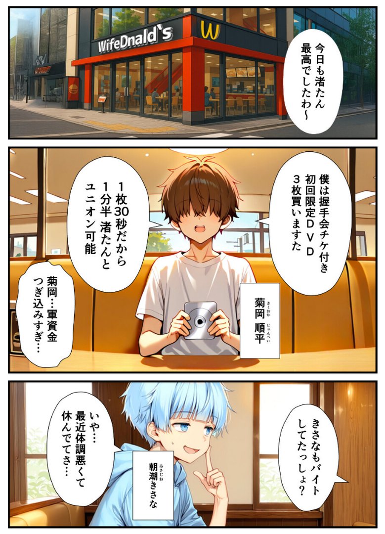 陰キャでドルオタな俺が人気アイドルそっくりに女体化して本人と3 Pすることになった【白抜き修正版】｜悪魔ほろほろ｜エロ漫画 3ページ目