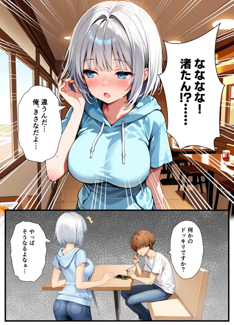 陰キャでドルオタな俺が人気アイドルそっくりに女体化して本人と3 Pすることになった【白抜き修正版】｜悪魔ほろほろ｜エロ漫画 13ページ目